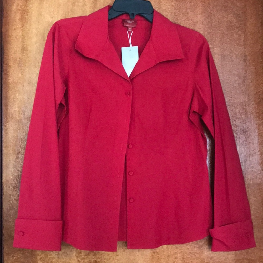 Red business lady blouse